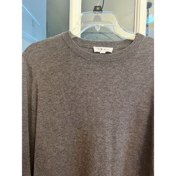 THML Anthropologie Sweater Womens Small Gray Ruffle Sleeve Boho Popover.    P - Picture 6 of 7